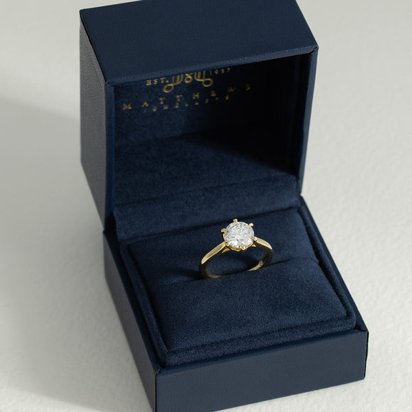 Dawn | 2ct Round Natural Diamond Engagement Ring