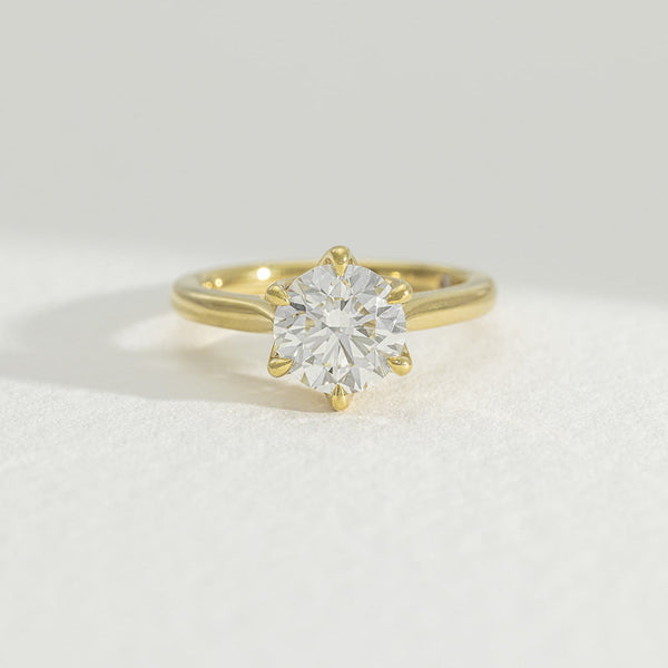 Dawn | 2ct Round Natural Diamond Engagement Ring