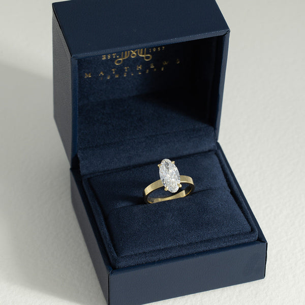 Celeste | 2.5ct Moval Lab Grown Diamond Engagement Ring