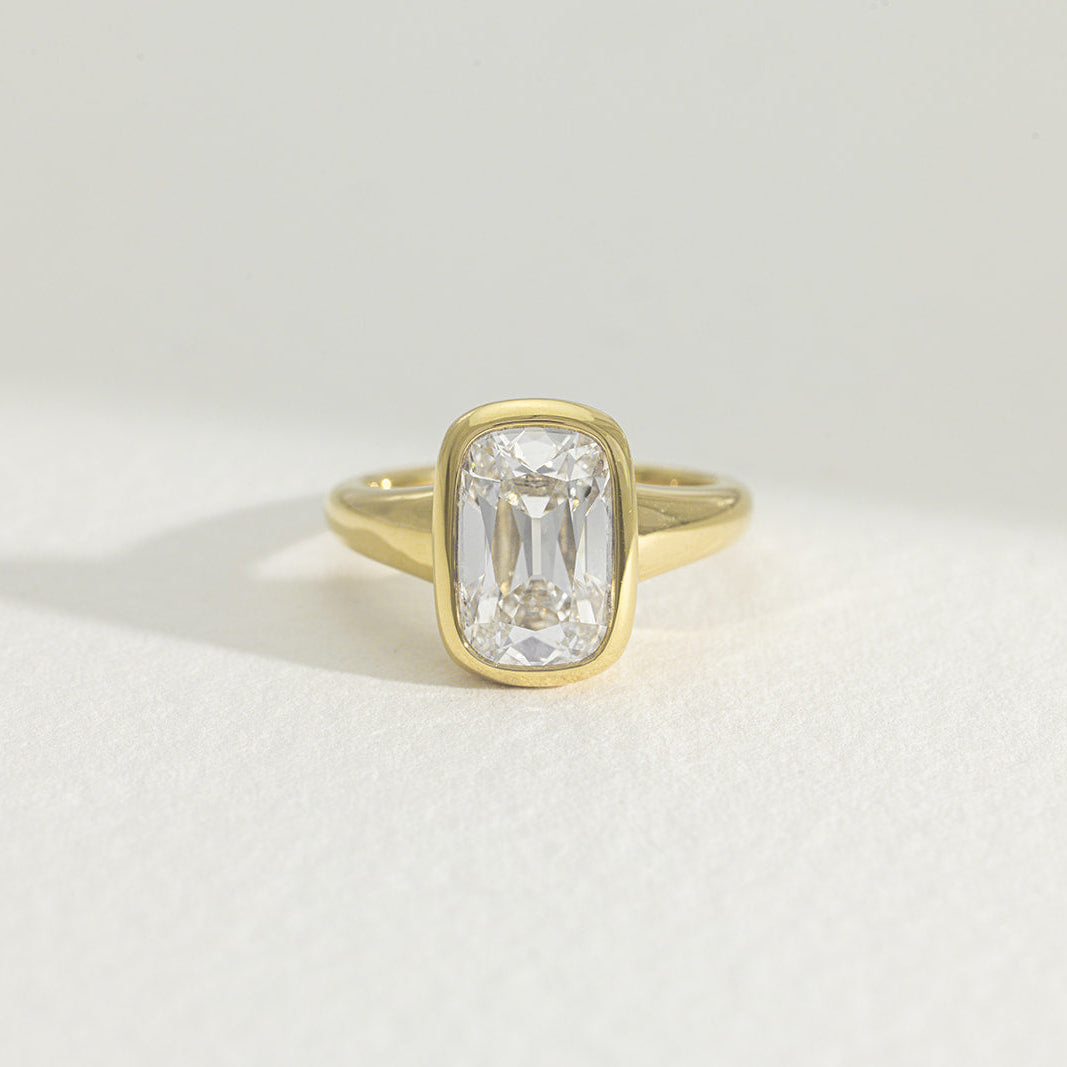 Odessa | 3.5ct Old Mine Elongated Cushion Lab Grown Diamond Engagement Ring