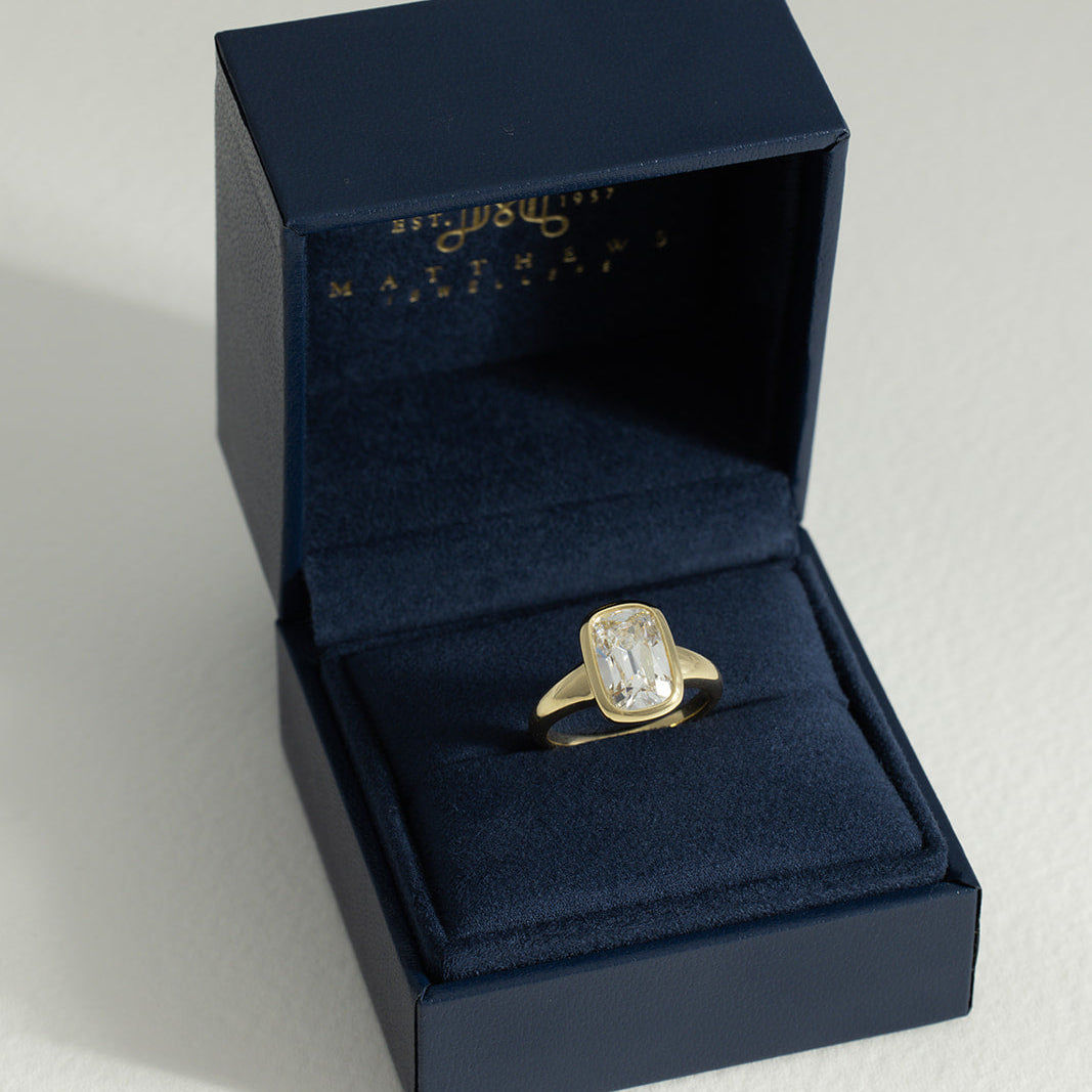 Odessa | 3.5ct Old Mine Elongated Cushion Lab Grown Diamond Engagement Ring