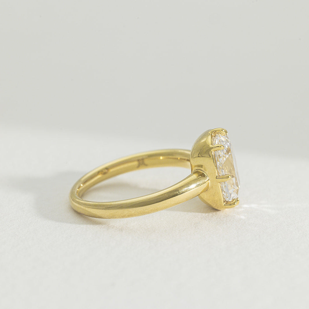 Adaline | 3ct Old Mine Cushion Lab Grown Diamond Engagement Ring