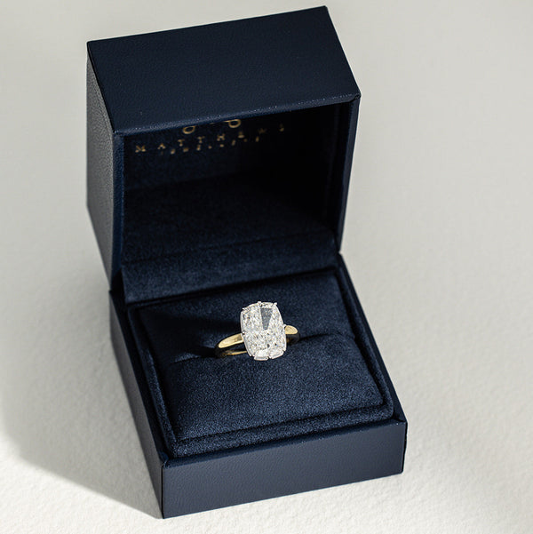 Adaline | 6ct Cushion Lab Grown Diamond Engagement Ring