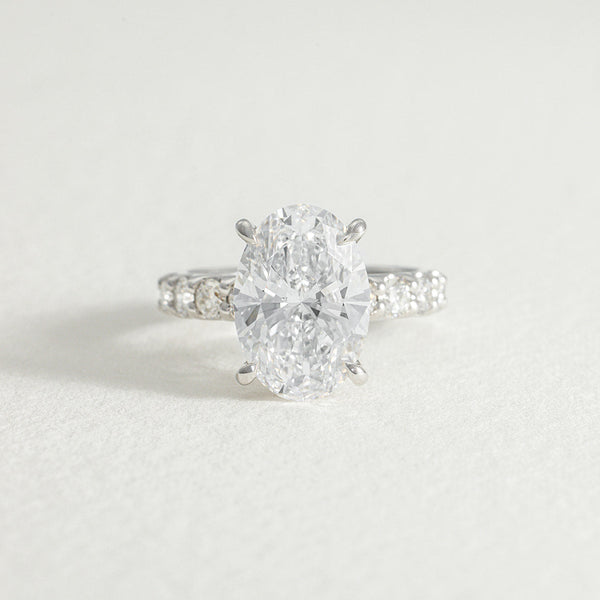 Pave Helena | 5ct Oval Lab Grown Diamond Engagement Ring