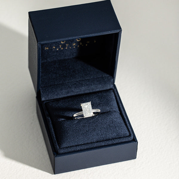 Edith | 3ct Emerald Cut Lab Grown Diamond Engagement Ring