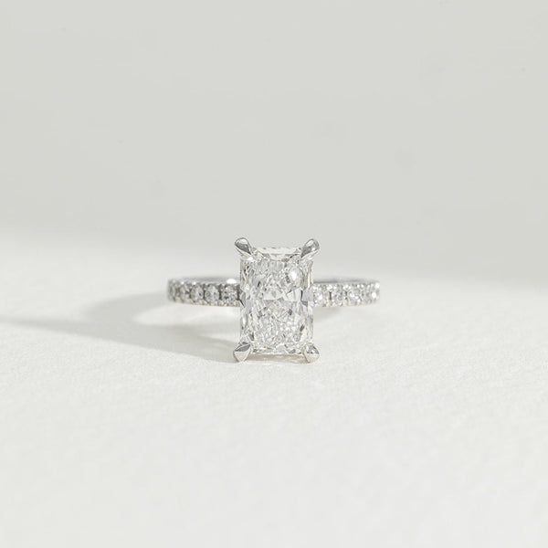 Pave Sofia | 2.5ct Radiant Cut Lab Grown Diamond Engagement Ring