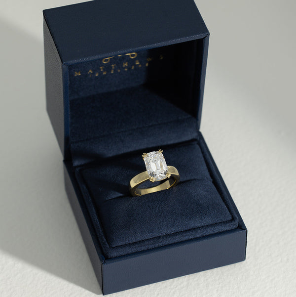 Emani | 4.17ct Old Mine Cushion Cut Lab Grown Diamond Engagement Ring