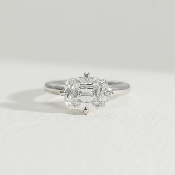 East West Compass Elora | 2ct Old Mine Cushion Cut Lab Diamond Engagement Ring