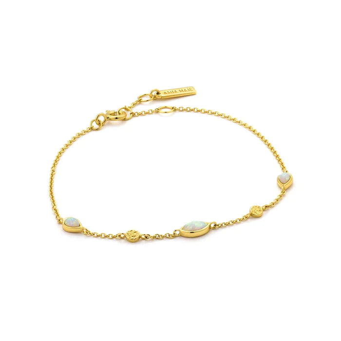Opal Colour Bracelet - Gold