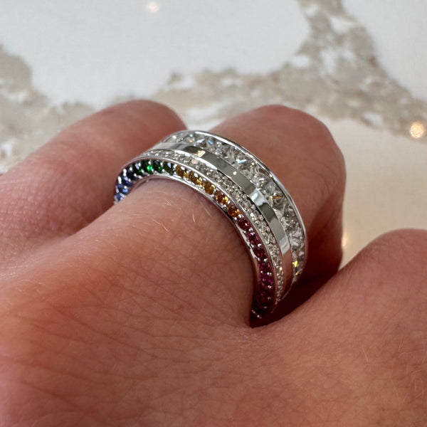 Rainbow Sapphire Ring