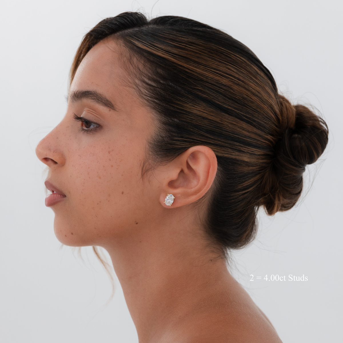 Oval Diamond Studs