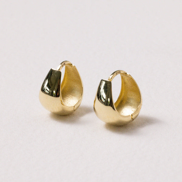 Wide Tapered Hoop Earring