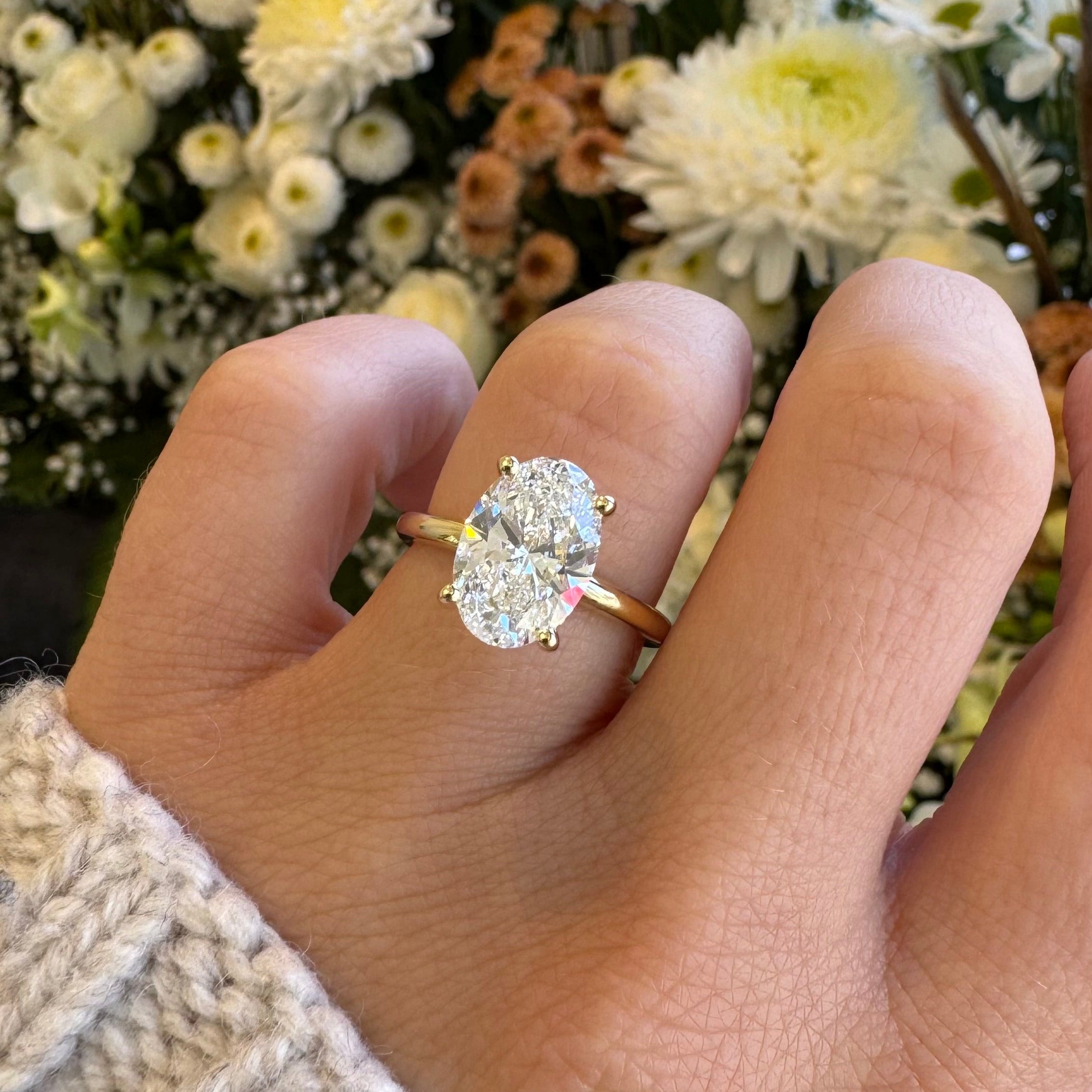 Helena Oval Engagement Ring with Hidden Halo – Matthews