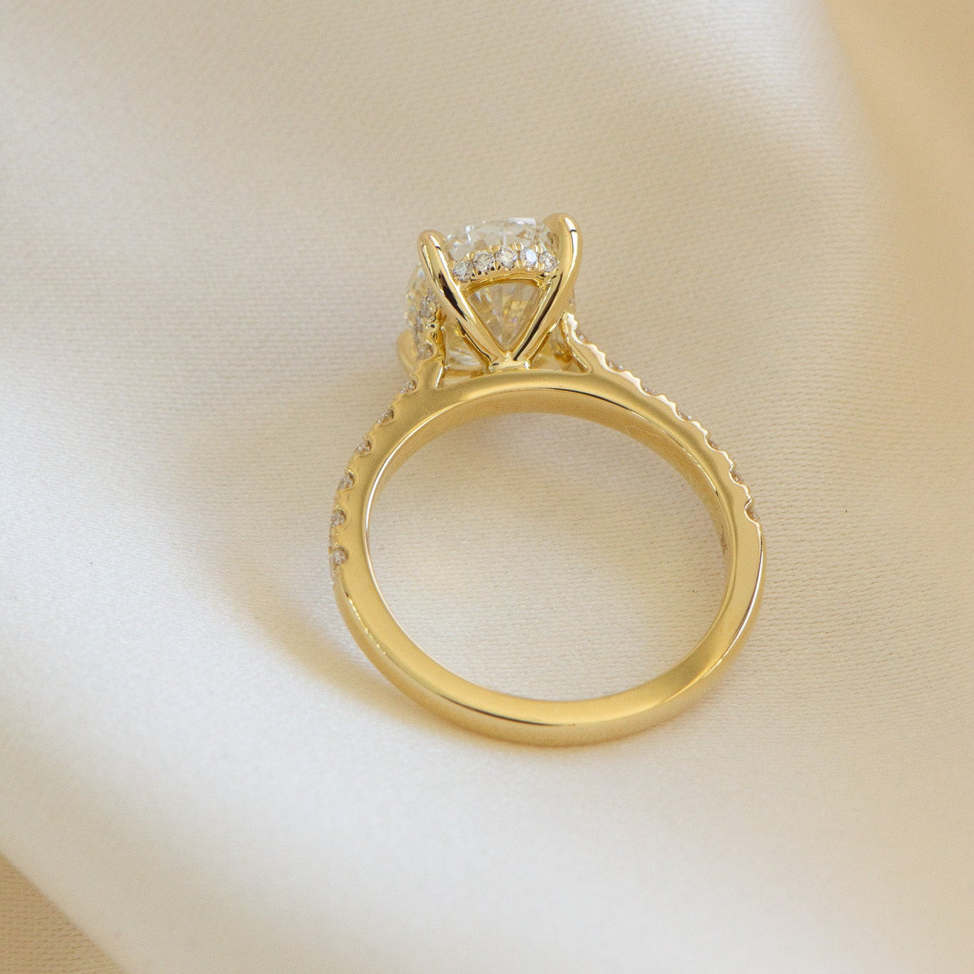 Helena | 3ct Oval Lab Diamond Engagement Ring – Close-up detail view, Matthews Jewellers Newcastle