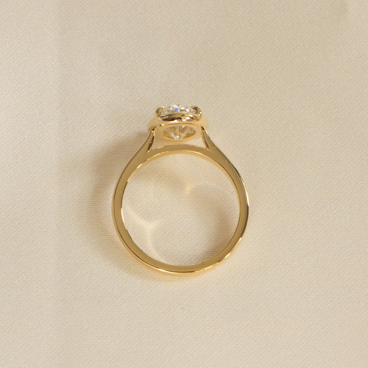 Milan 2.04ct lab grown diamond Georgian engagement ring in 18k gold, handcrafted by Matthews Jewellers Newcastle