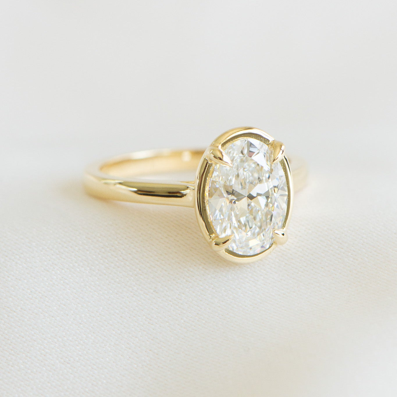 Milan 2.04ct lab grown diamond Georgian engagement ring in 18k gold, handcrafted by Matthews Jewellers Newcastle