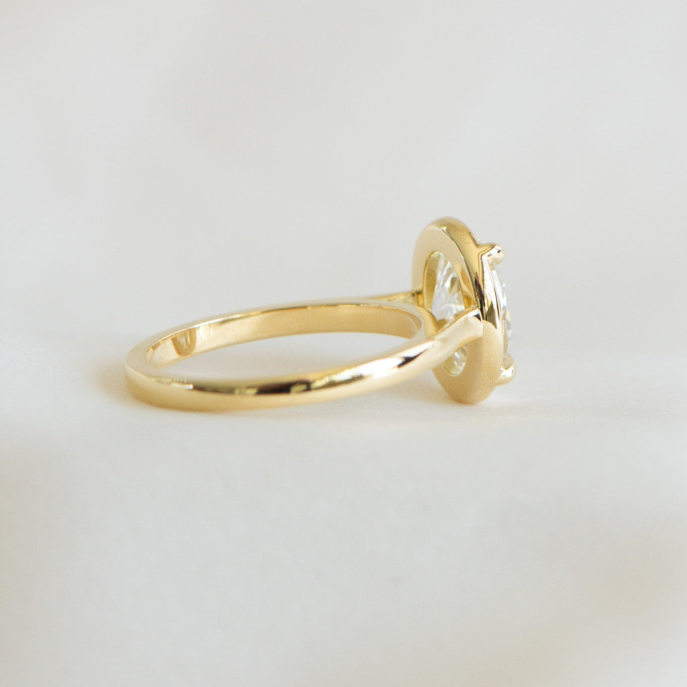 Milan 2.04ct lab grown diamond Georgian engagement ring in 18k gold, handcrafted by Matthews Jewellers Newcastle
