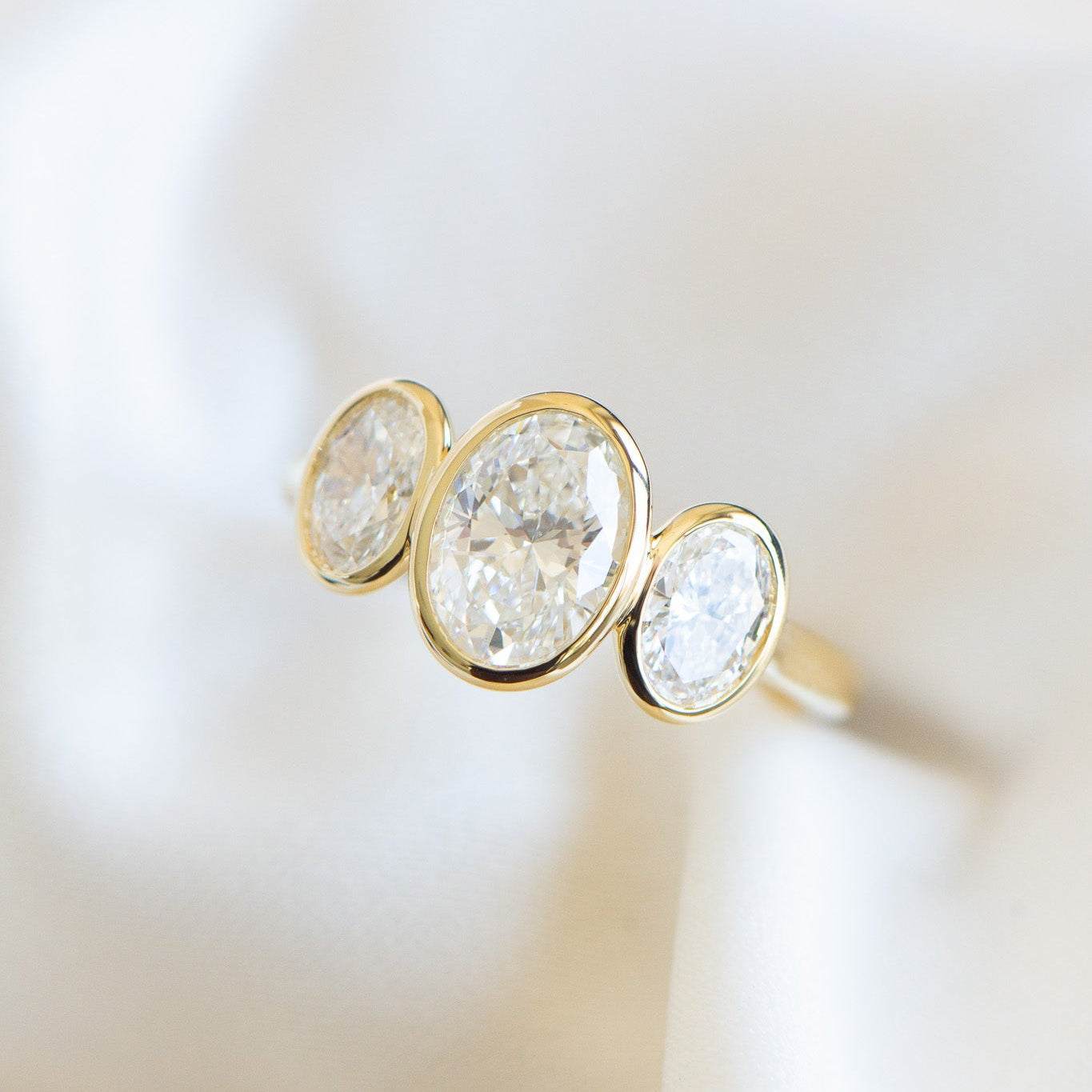 Mae | 2.2ct Lab Oval Diamond Engagement Ring – Side profile view, Matthews Jewellers Newcastle