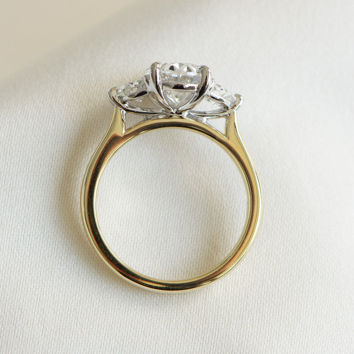 Lina | 2.6ct Lab Oval Diamond Engagement Ring – Side profile view, Matthews Jewellers Newcastle