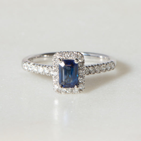 Ceylon Sapphire and Diamond Ring