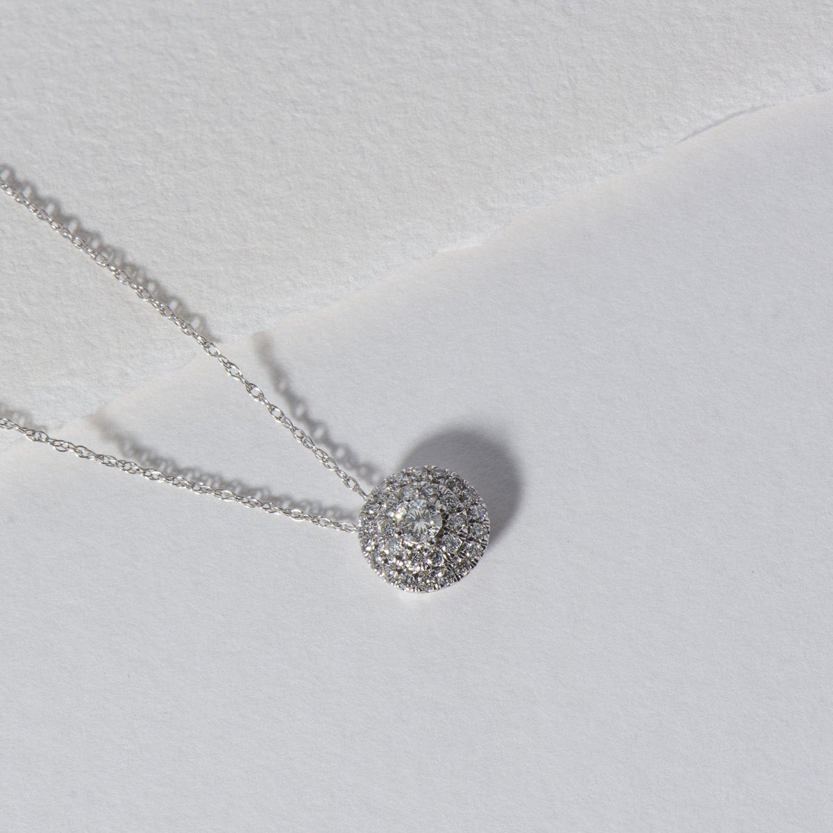 Argyle Double Halo Pendant with Chain