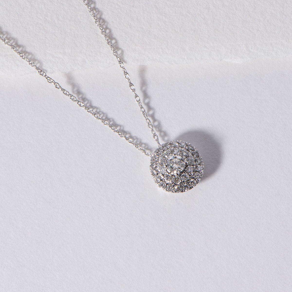 Argyle Double Halo Pendant with Chain