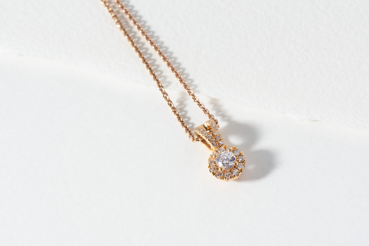Australian Argyle Diamond Pendant with Halo