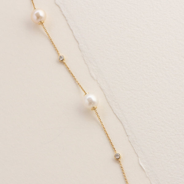 Pearl and Diamond Bracelet