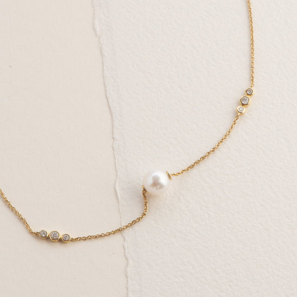Pearl and Diamond Necklace