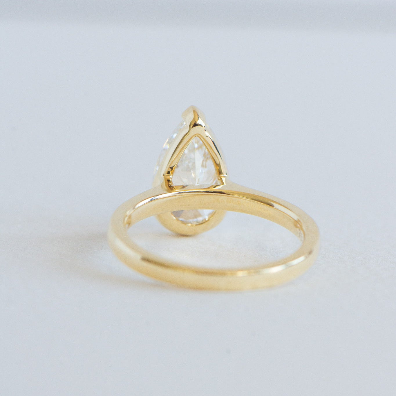Half Bezel Nora 2.57ct bezel lab grown diamond ring, IGI certified, Matthews Jewellers