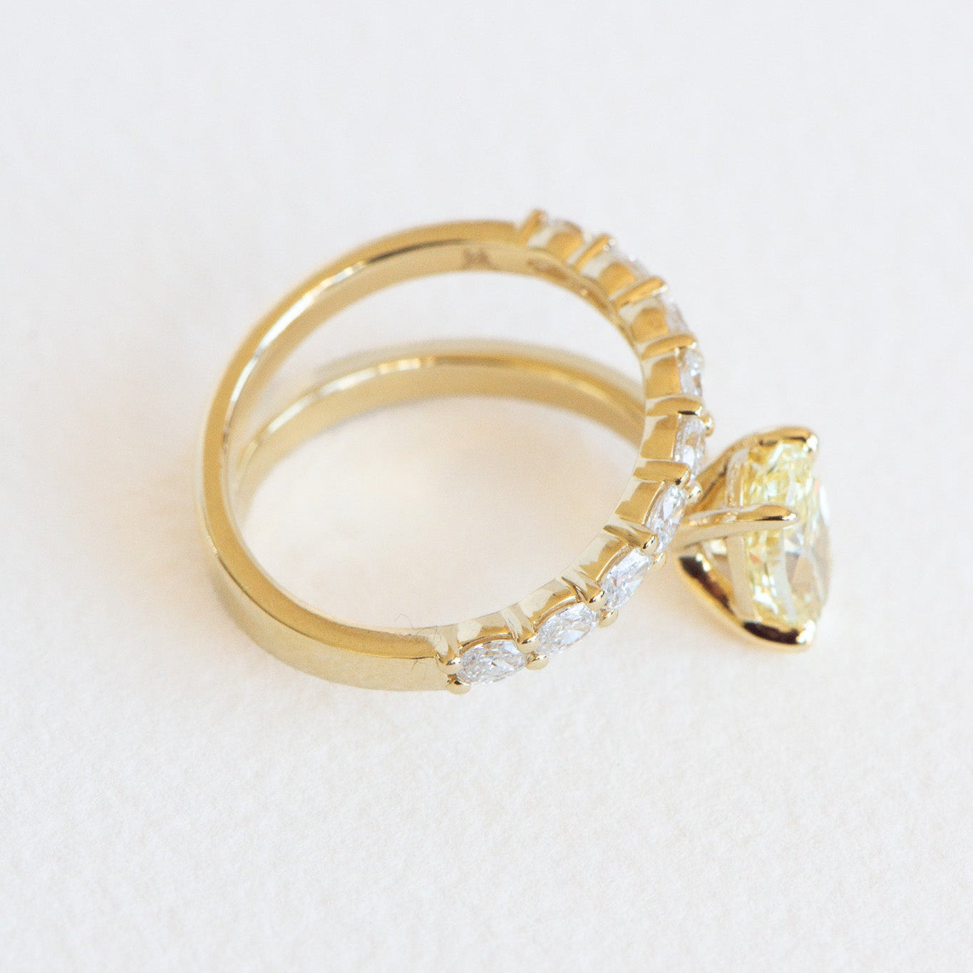 Romi lab grown diamond oval engagement ring in 18k gold, handcrafted by Matthews Jewellers