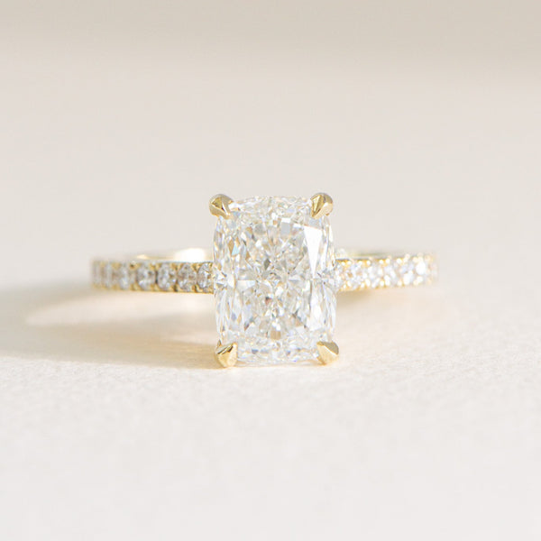 Elora | 3ct Elongated Cushion Lab Diamond Engagement Ring