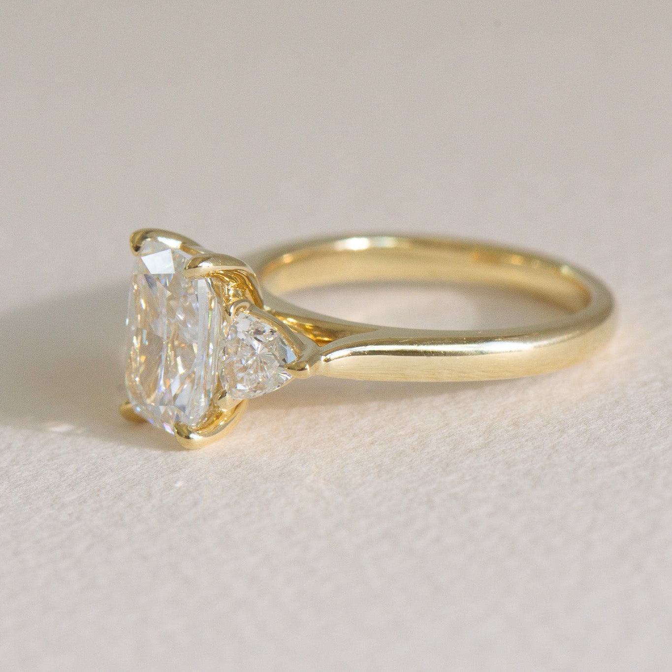 Elongated cushion lab grown diamond engagement ring, Elodie, IGI certified, Matthews Jewellers Newcastle