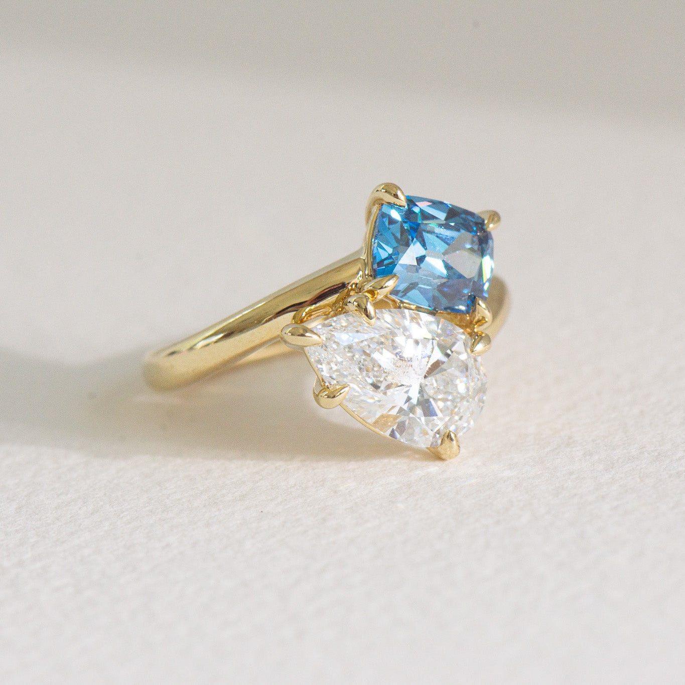 Toi et moi lab grown diamond engagement ring, Camile 3.34ct, IGI certified, Matthews Jewellers Newcastle