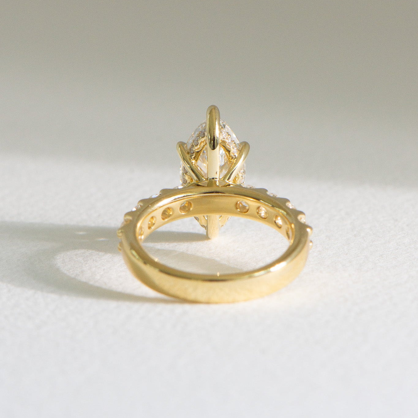 Freya | 3ct Marquise Lab Diamond Engagement Ring – Close-up detail view, Matthews Jewellers Newcastle