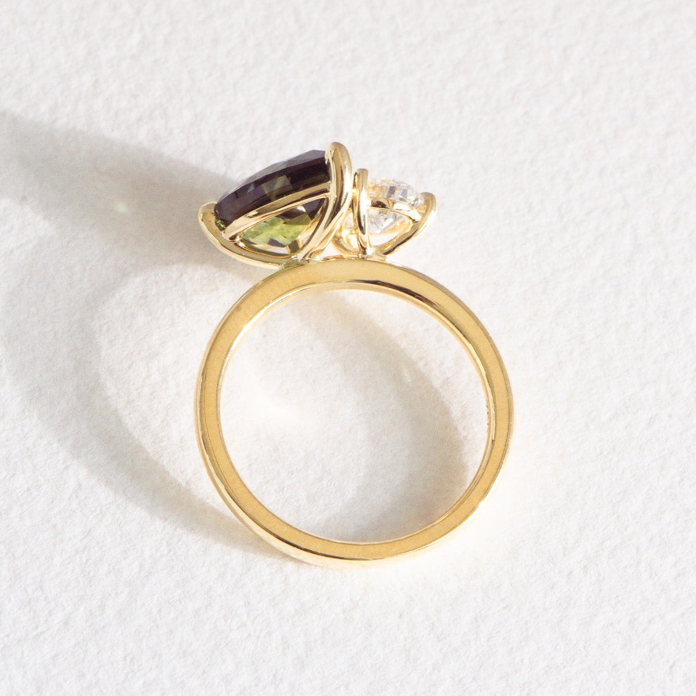 Sapphire Carrie | 2.87ct Pear Australian Sapphire Engagement Ring – Close-up detail view, Matthews Jewellers Newcastle