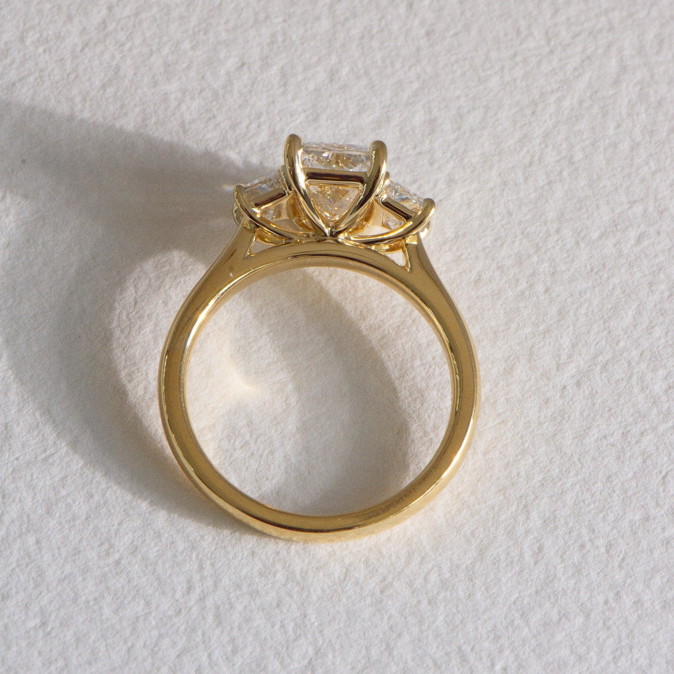 Thea | 2.5ct Radiant Lab Diamond Engagement Ring – Close-up detail view, Matthews Jewellers Newcastle