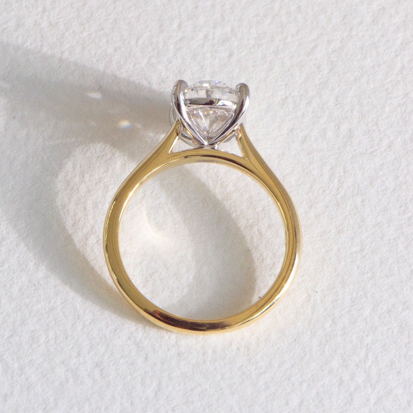 Helena | 3ct Oval Lab Diamond Engagement Ring – Side profile view, Matthews Jewellers Newcastle