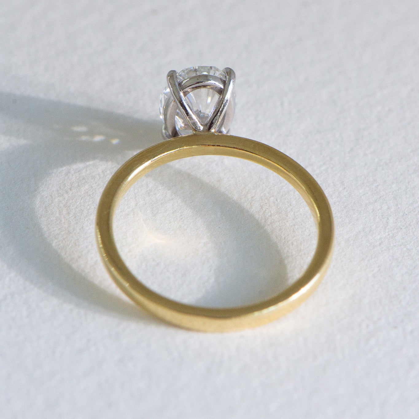 Helena | 1.5ct Oval Lab Diamond Engagement Ring – Close-up detail view, Matthews Jewellers Newcastle