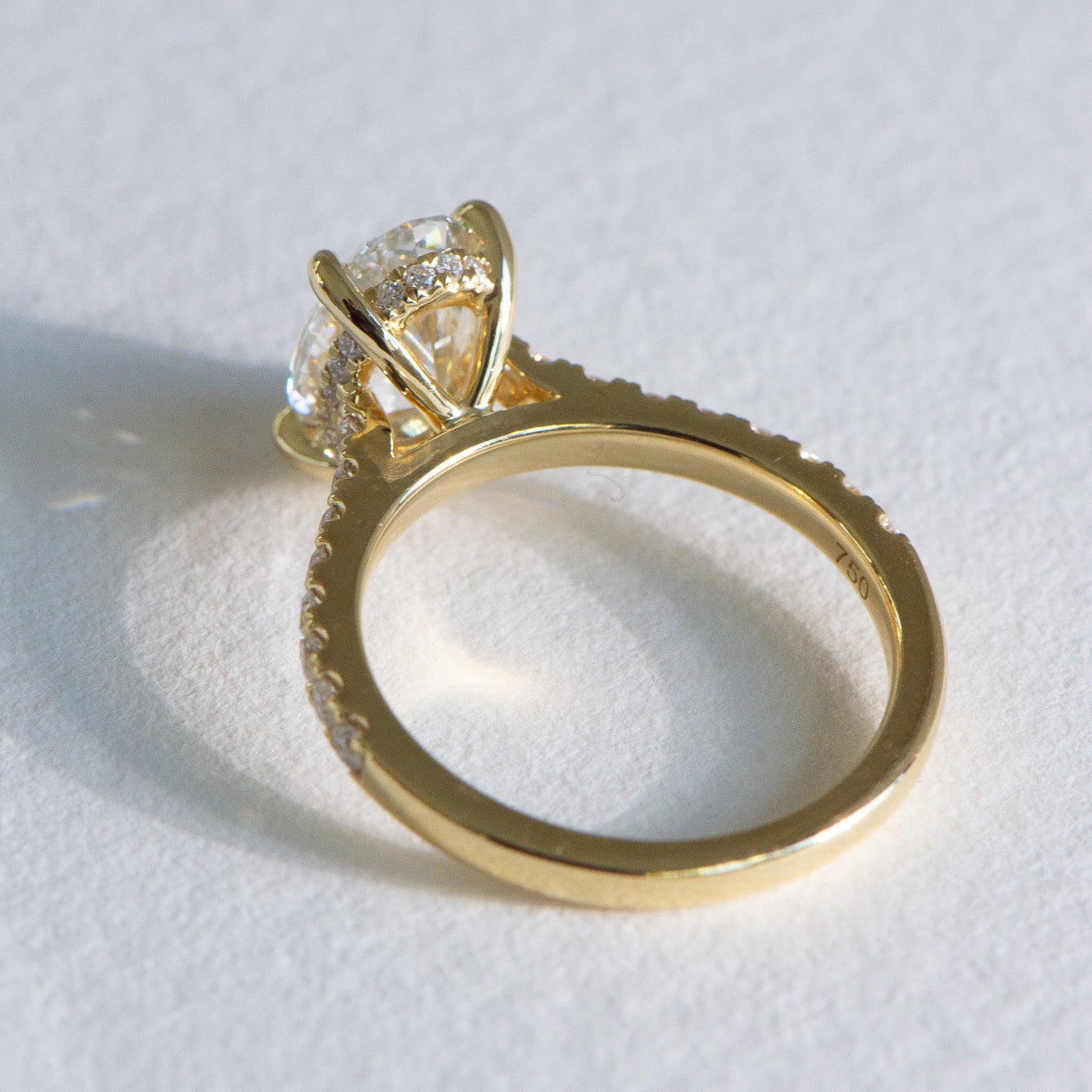 Helena | 2ct Oval Lab Diamond Engagement Ring – Close-up detail view, Matthews Jewellers Newcastle