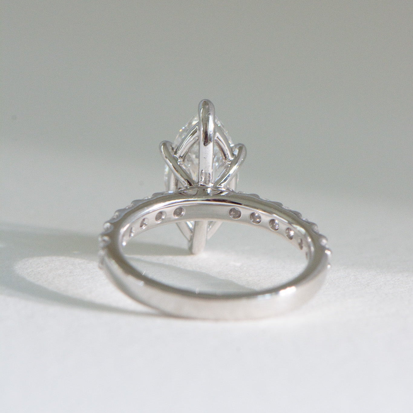 Freya | 2.5ct Marquise Lab Diamond Engagement Ring – Close-up detail view, Matthews Jewellers Newcastle
