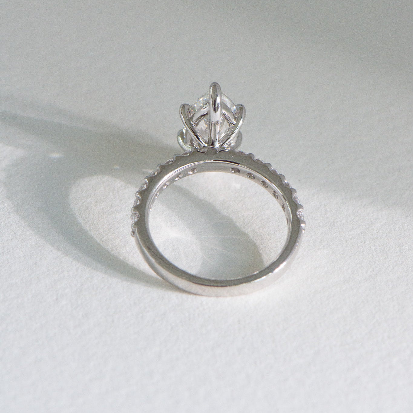 Freya | 2.5ct Marquise Lab Diamond Engagement Ring – On hand view, Matthews Jewellers Newcastle