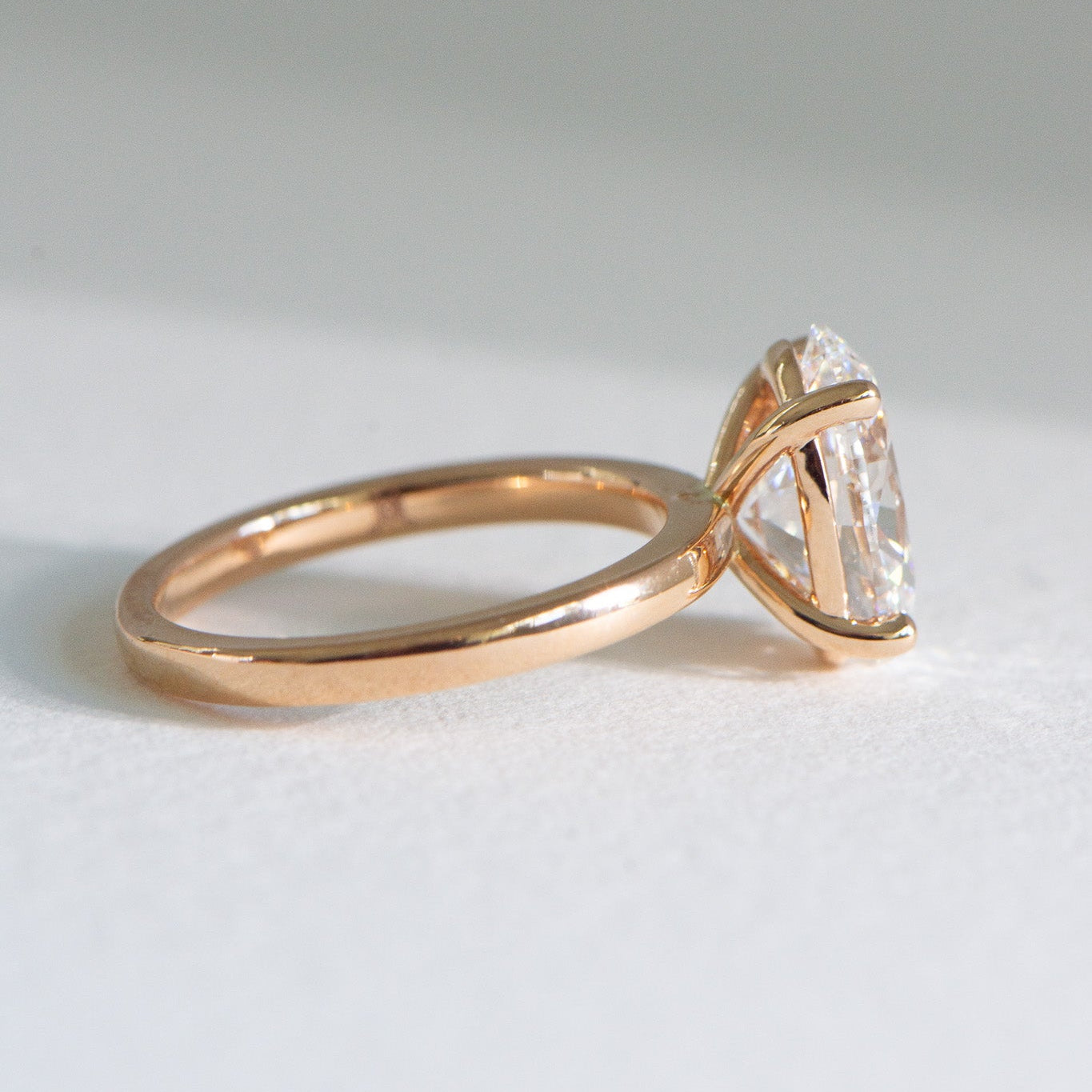 Helena | 3ct Oval Lab Diamond Engagement Ring – Close-up detail view, Matthews Jewellers Newcastle