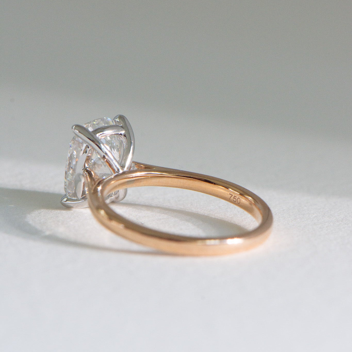 Elora | 3ct Elongated Cushion Lab Diamond Engagement Ring – Close-up detail view, Matthews Jewellers Newcastle