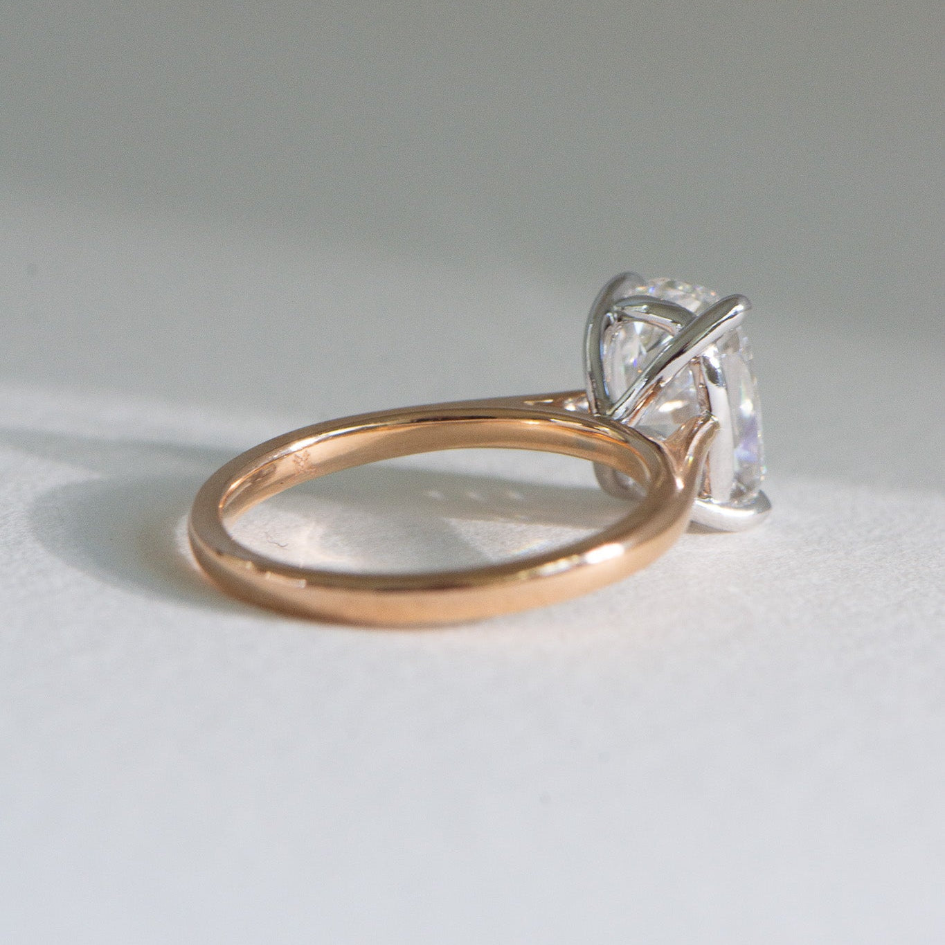 Elora | 3ct Elongated Cushion Lab Diamond Engagement Ring – Three-quarter view, Matthews Jewellers Newcastle