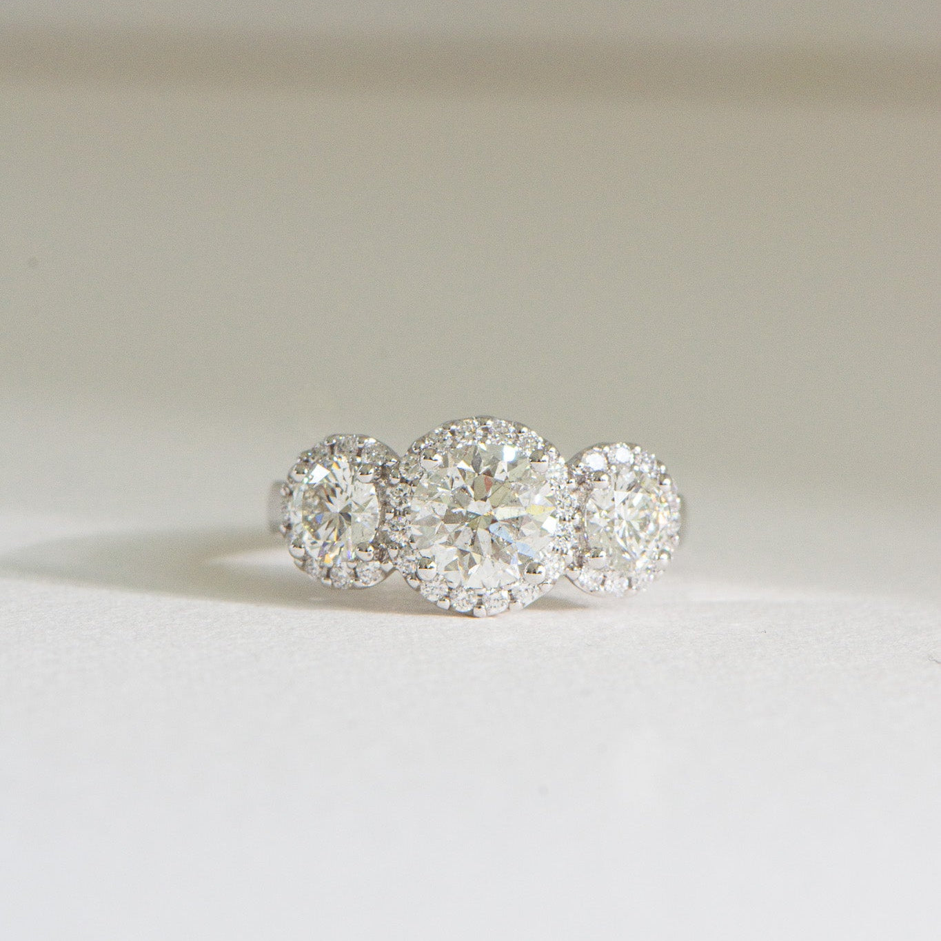 Concetta | 2.8ct Natural Round Diamond Engagement Ring – Front view, Matthews Jewellers Newcastle