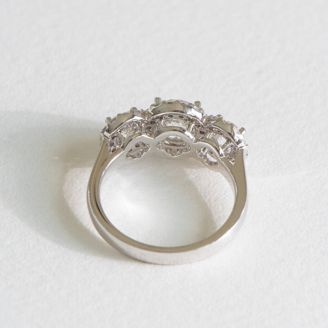 Concetta | 2.8ct Natural Round Diamond Engagement Ring – On hand view, Matthews Jewellers Newcastle
