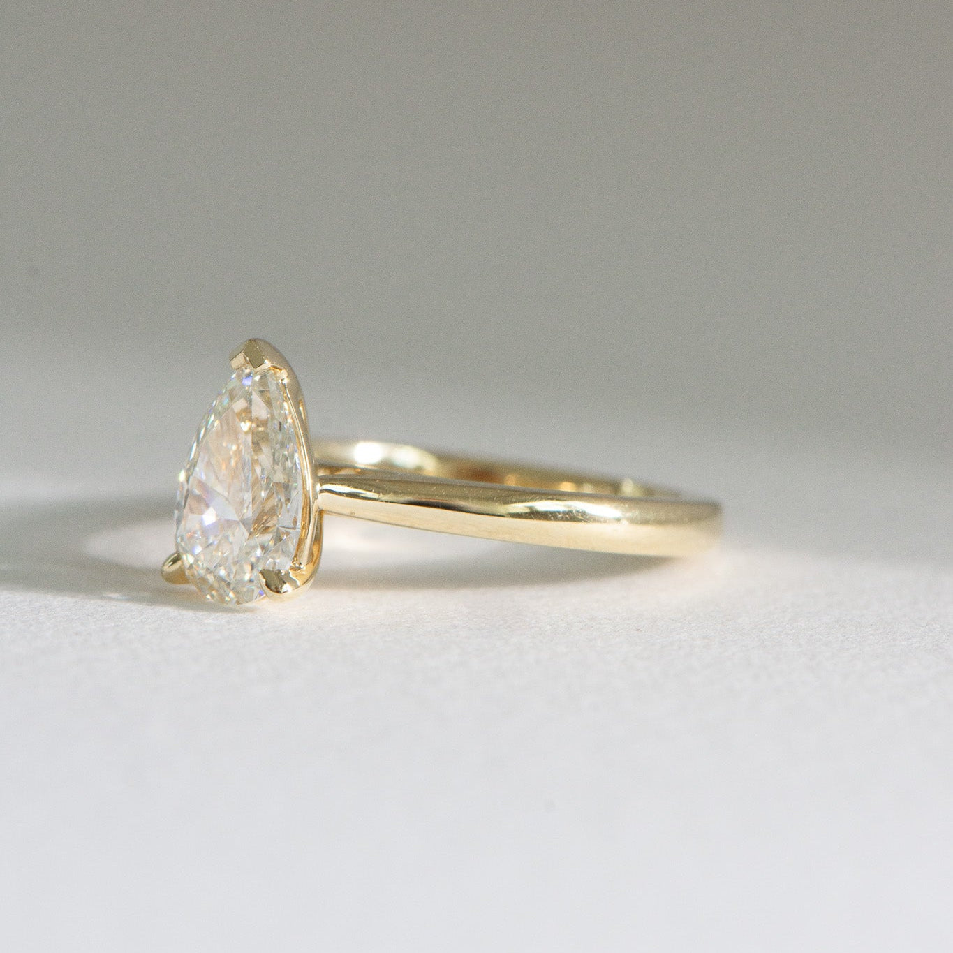 Matthews Jewellers Heritage Nora 1.5ct GIA-certified natural pear engagement ring, est. 1957