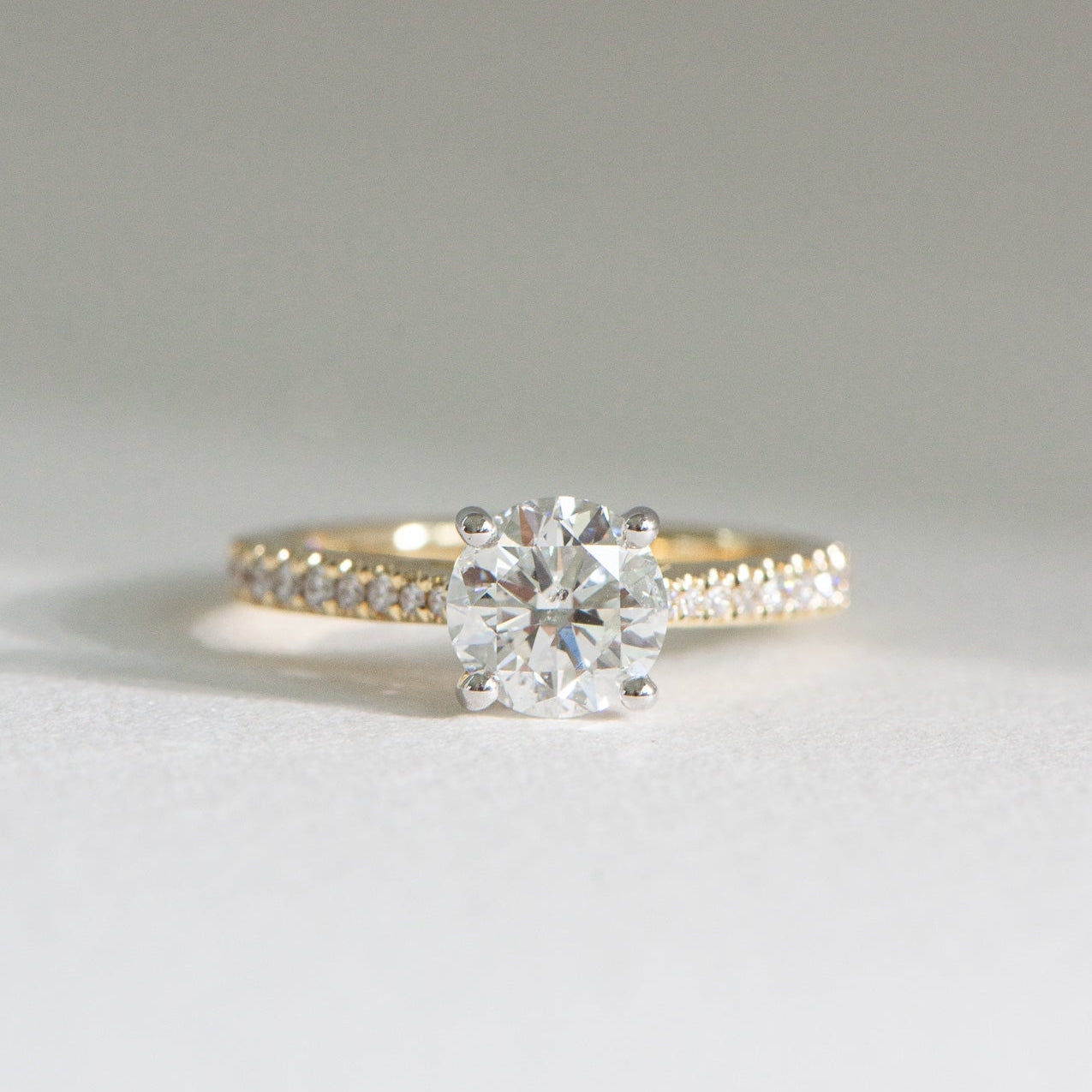 Heritage Vera 1.50ct natural diamond round brilliant ring in 18k gold, Matthews Jewellers Newcastle