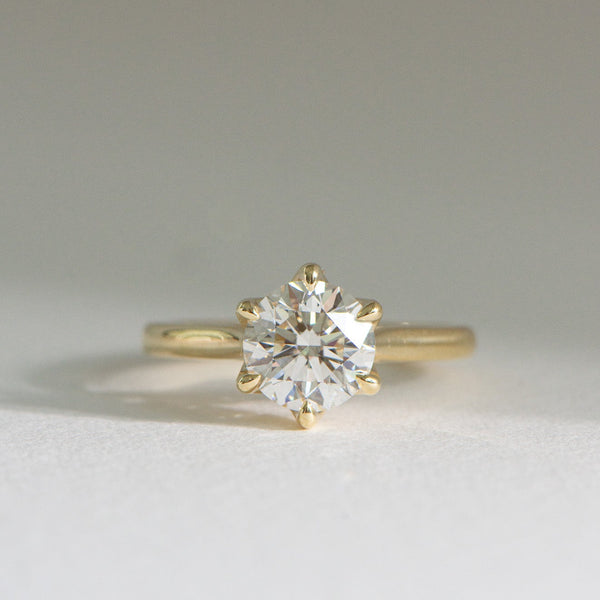 Natural Dawn | 2ct Round Natural Diamond Engagement Ring